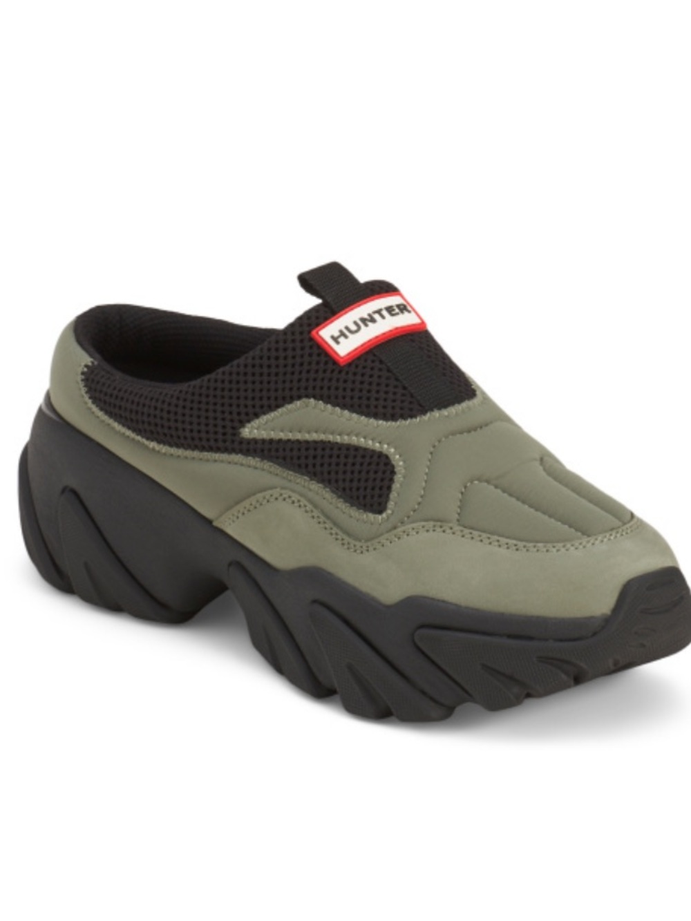Hunter Slip-On Chunky Sneaker — Olive/Black